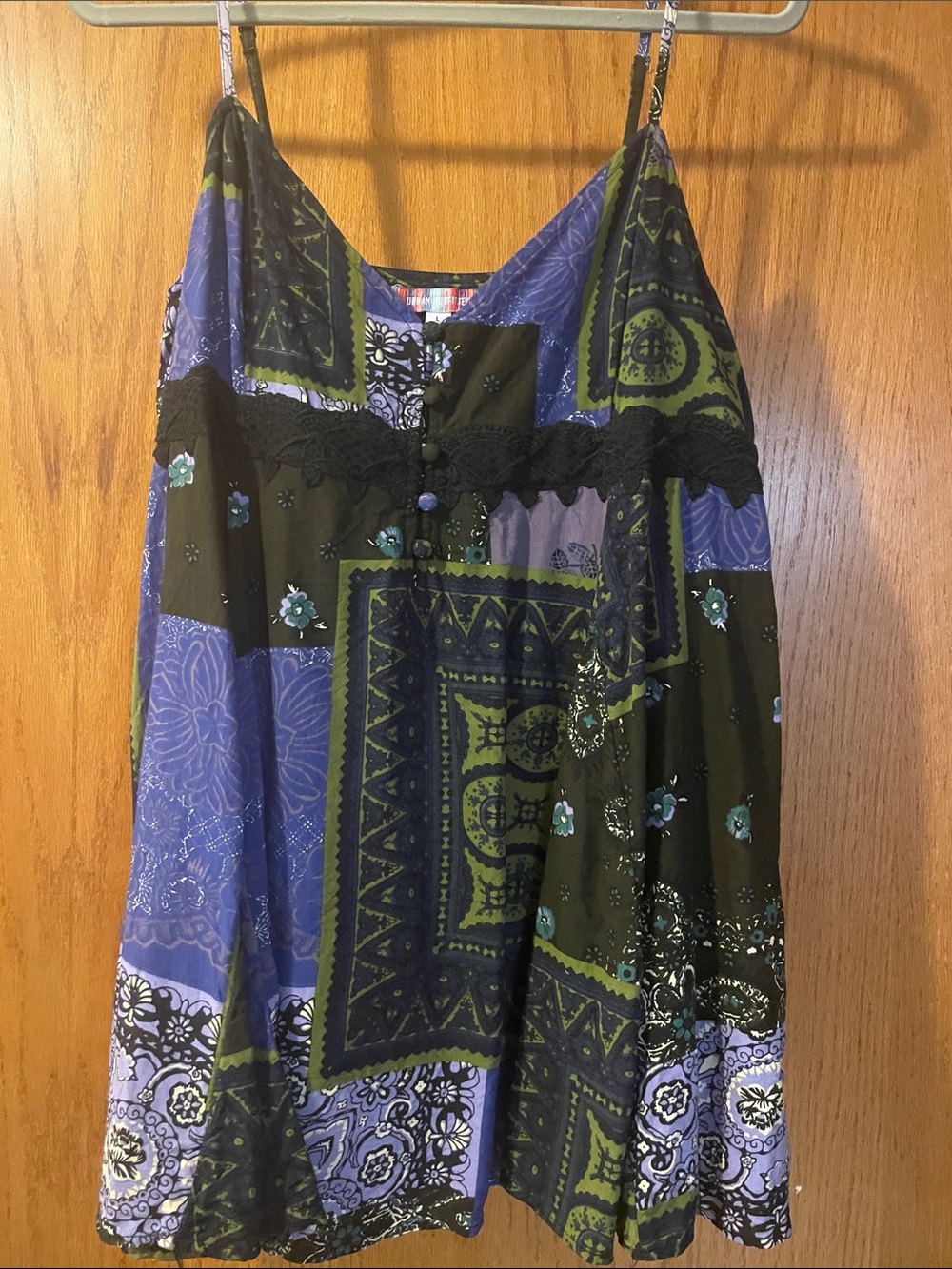 Urban Outfitters Purple & Black Patterned Camisole